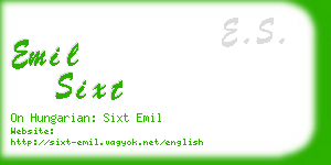 emil sixt business card